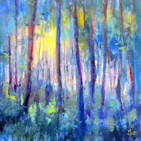 Peinture, Light in the forest, Elena Lukina