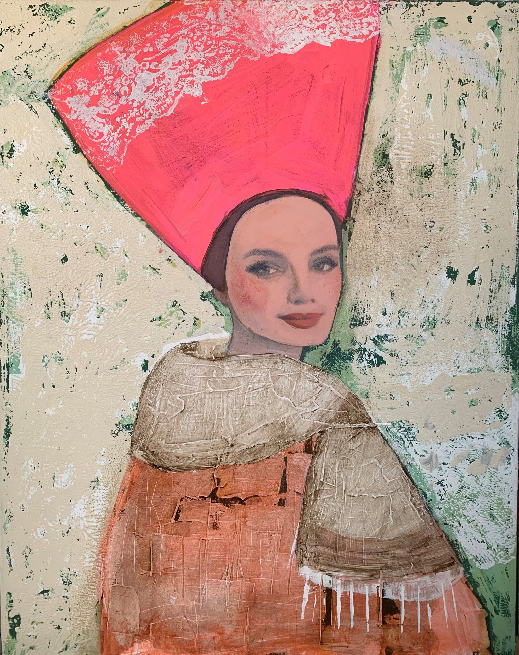Nicolle Menegaldo, Woman with Pink Headdress Nicolle Menegaldo, Woman with Pink Headdress