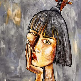 Painting, Dissonant cello, Mikhail Baranovskiy