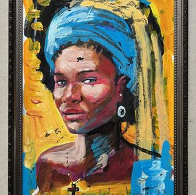 Pintura, Girl with Pearl Earring (after Vermeer), Peter Klashorst