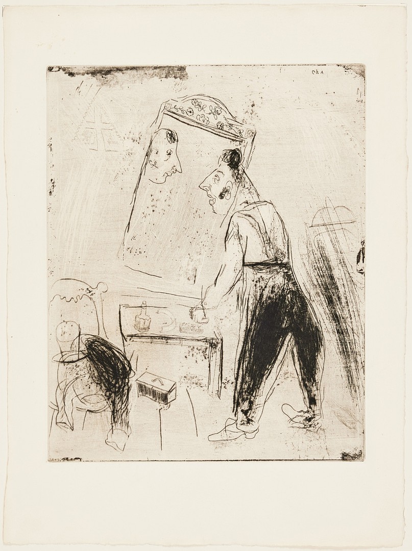 Marc Chagall, La toilette de Tchitchikov Marc Chagall, La toilette de Tchitchikov