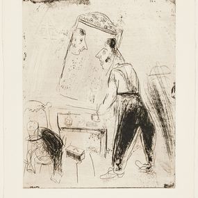Print, La toilette de Tchitchikov, Marc Chagall