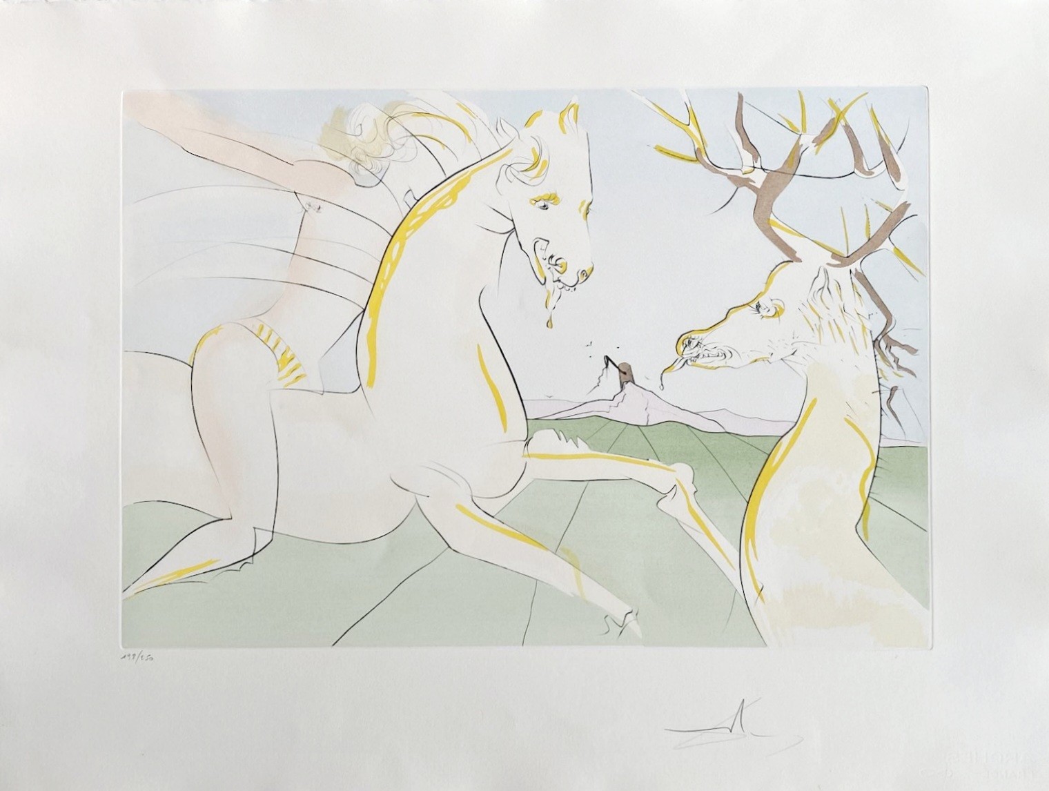 Salvador Dali, Le Cheval s'étant voulu venger du Cerf Salvador Dali, Le Cheval s'étant voulu venger du Cerf