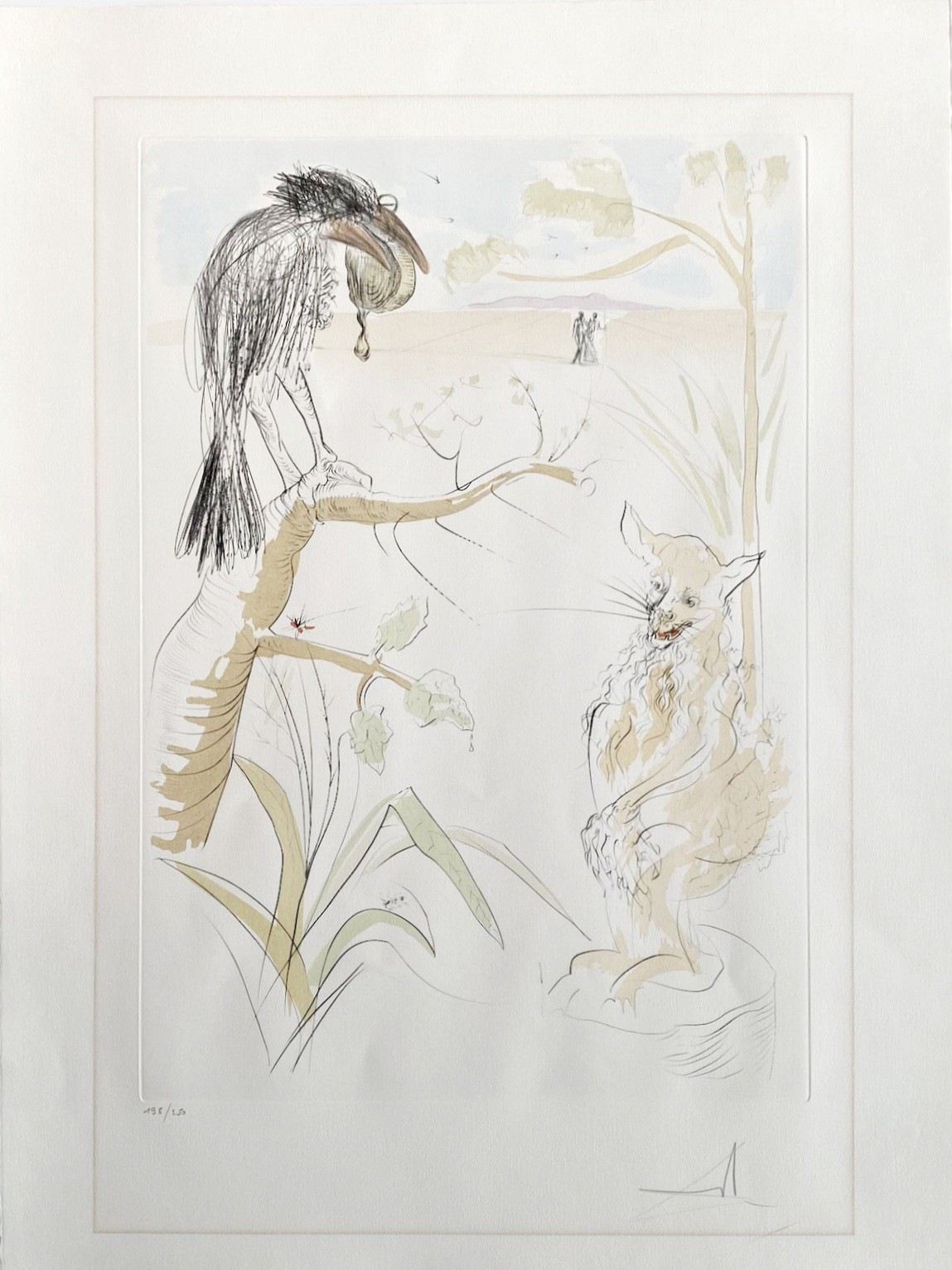 Salvador Dali, Le Corbeau et le Renard Salvador Dali, Le Corbeau et le Renard