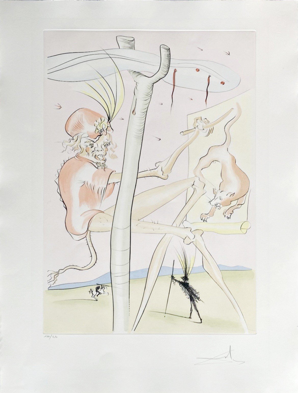 Salvador Dali, Le Singe et le Léopard Salvador Dali, Le Singe et le Léopard