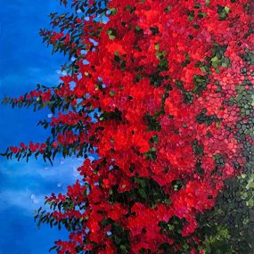 Gemälde, Enamorada... (In love...) - blossoms, spring in France, flowers garden, Ulyana Korol