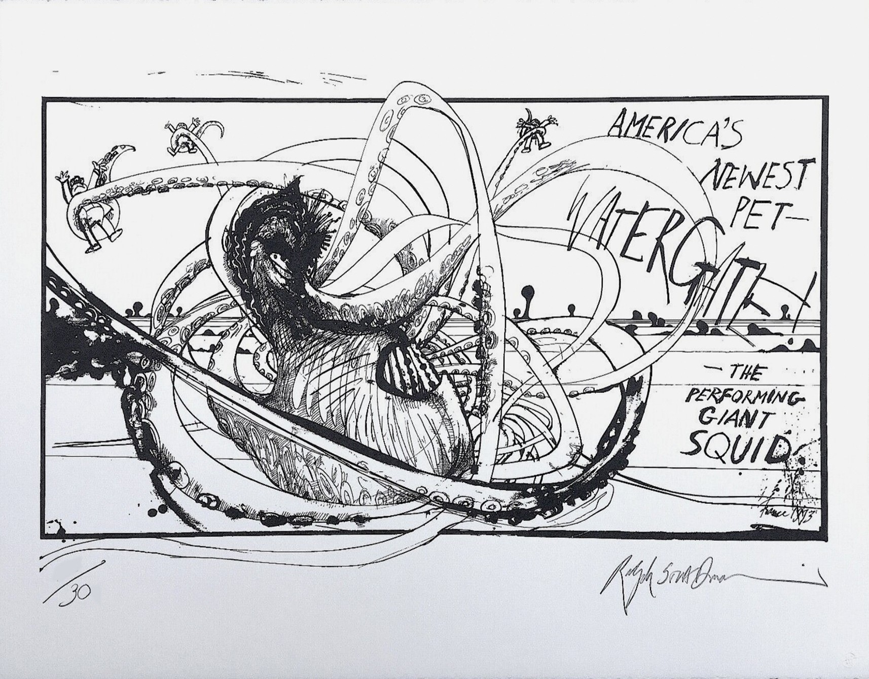 Ralph Steadman, Nixon, the Octopus Ralph Steadman, Nixon, the Octopus