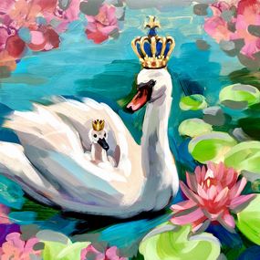 Painting, Swan Lake, Yasna Godovanik