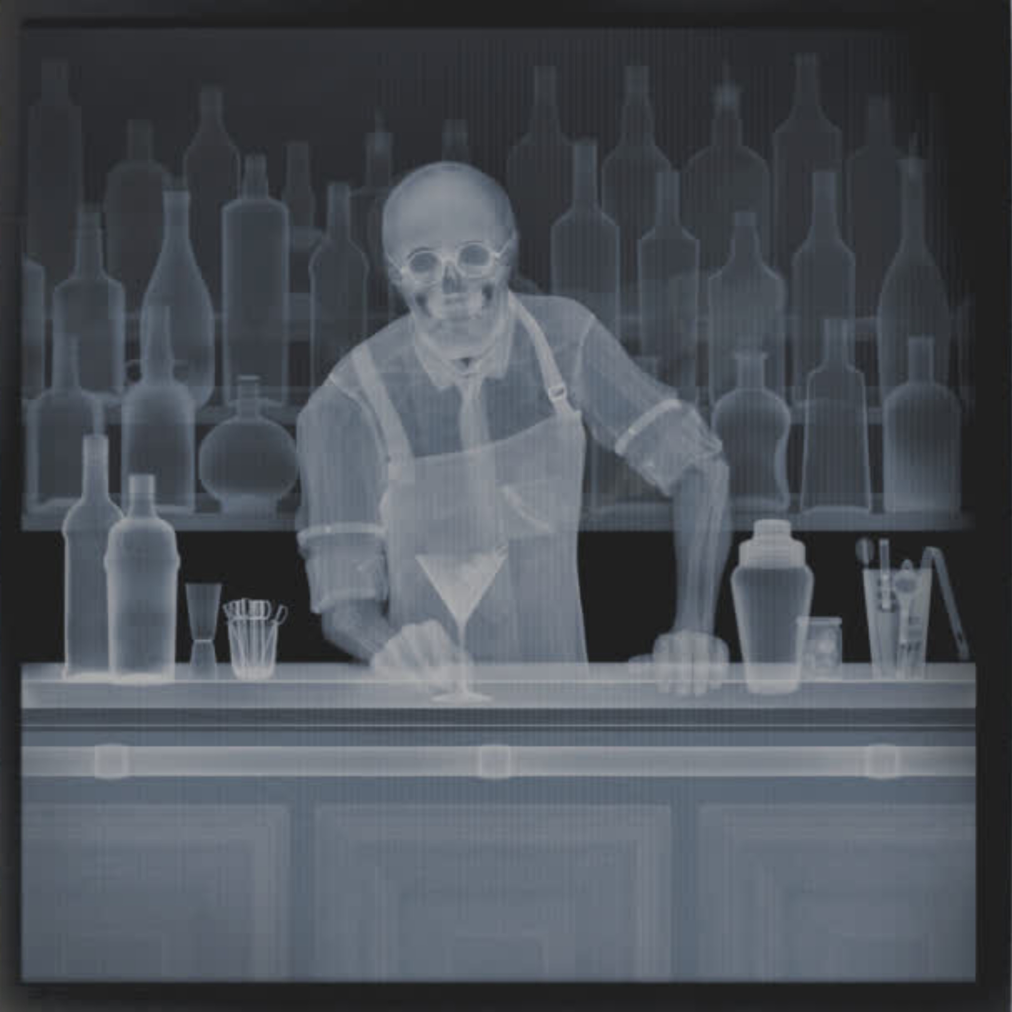 Nick Veasey, Shaken Not Stirred, Lenticular Nick Veasey, Shaken Not Stirred, Lenticular