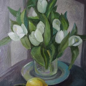 Gemälde, White spring, Galya Popova