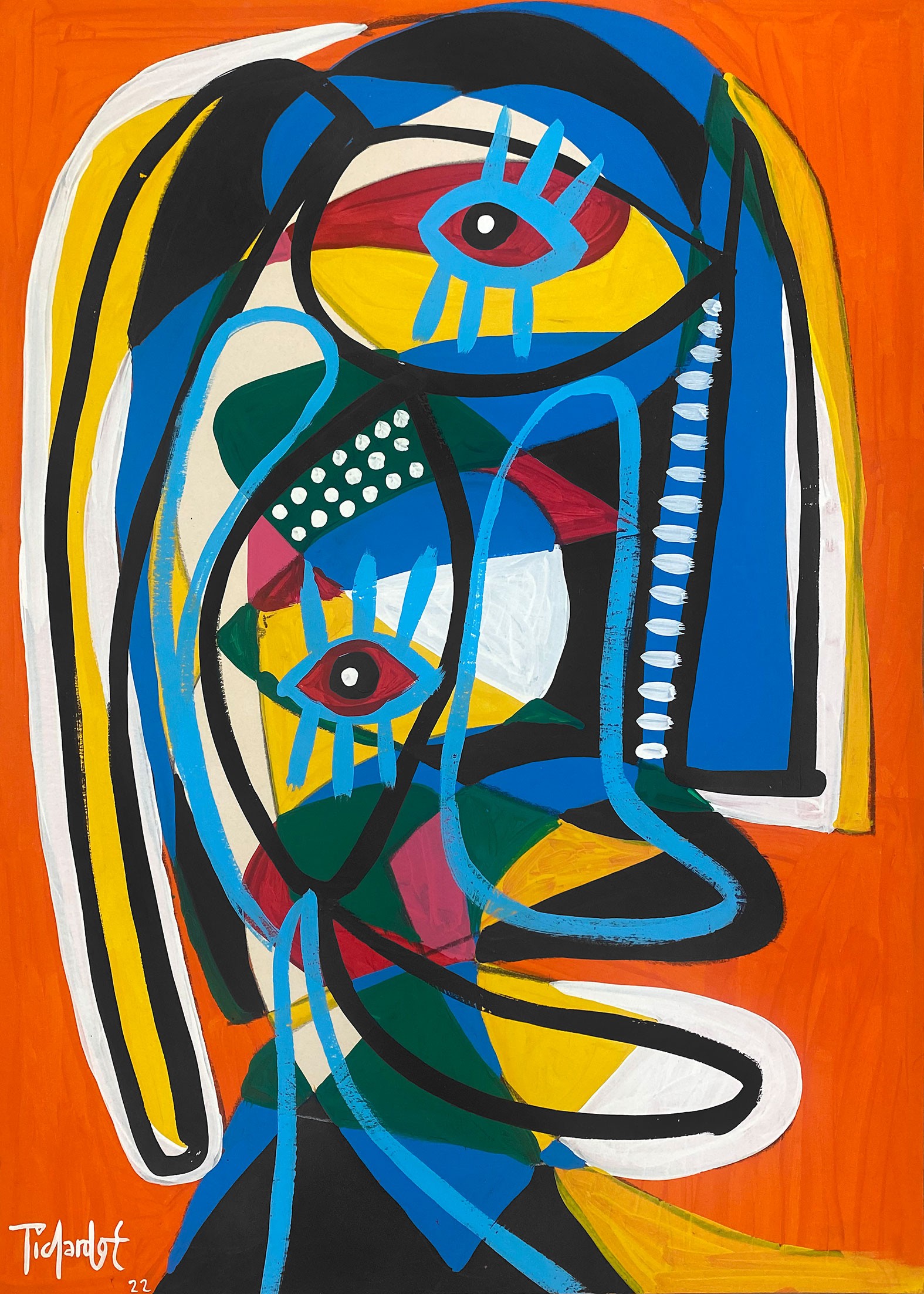 Enrique Pichardo, Retrato en fondo naranja Enrique Pichardo, Retrato en fondo naranja