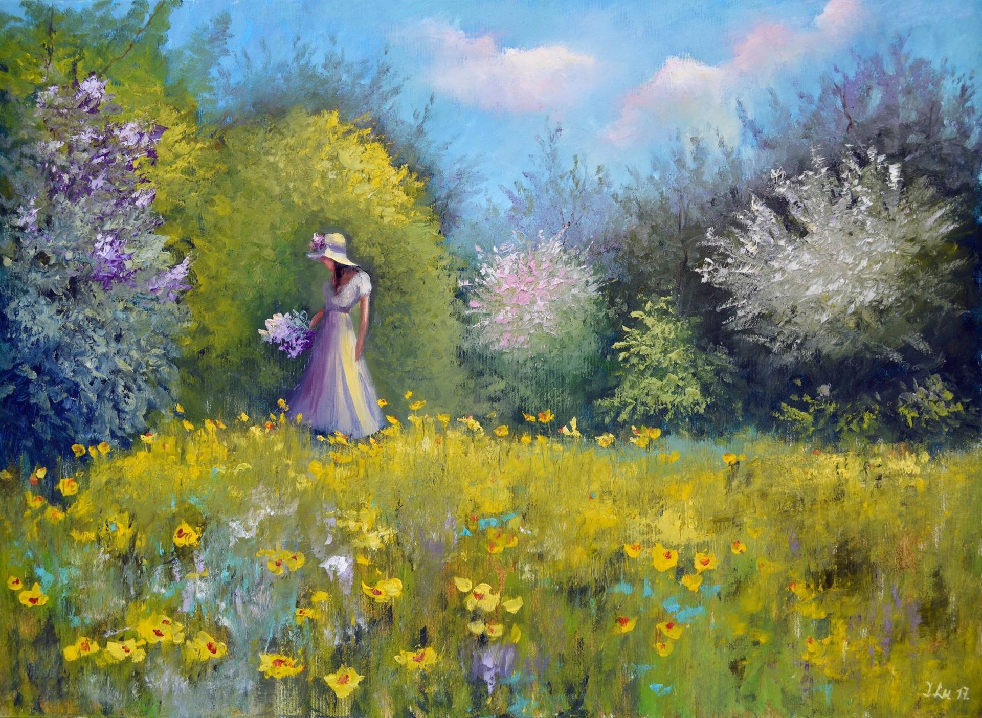 Elena Lukina, Girl with lilac Elena Lukina, Girl with lilac