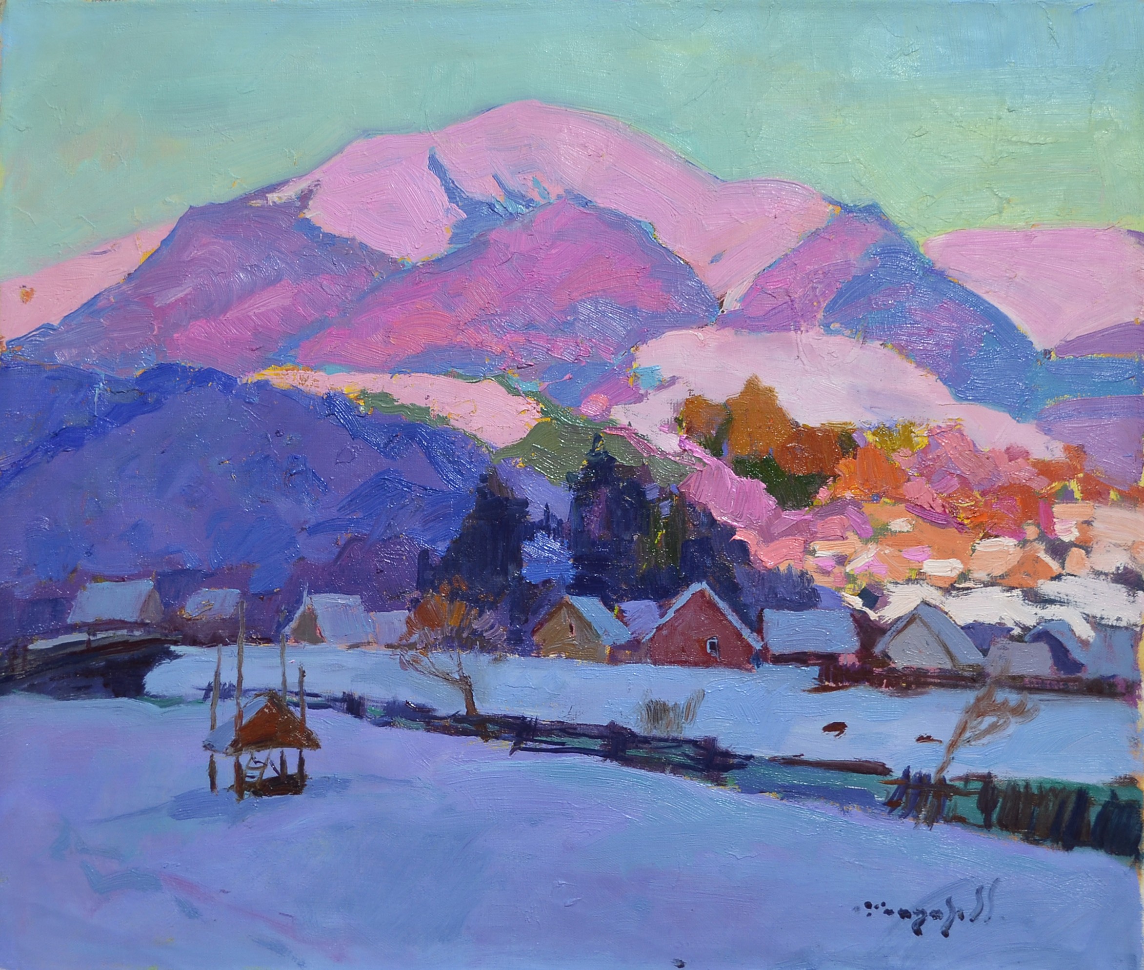 Alexander Shandor, Snow-covered village Alexander Shandor, Snow-covered village