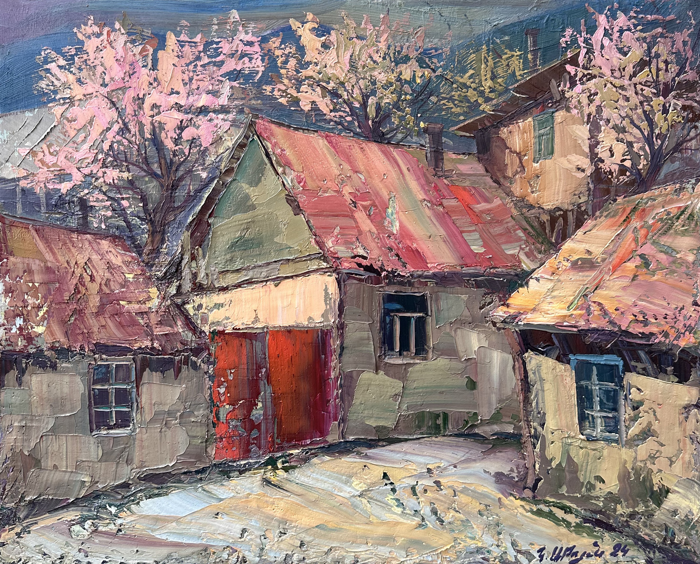 Kamo Atoyan, Whispers of Spring in Rural Repose Kamo Atoyan, Whispers of Spring in Rural Repose
