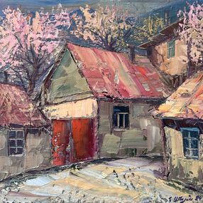 Gemälde, Whispers of Spring in Rural Repose, Kamo Atoyan