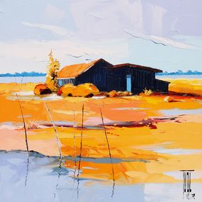Gemälde, Cabane au bassin, Pierrick Tual