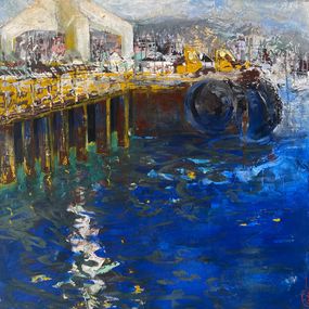 Painting, Port de la Ciotat, Lili Le Gouvello