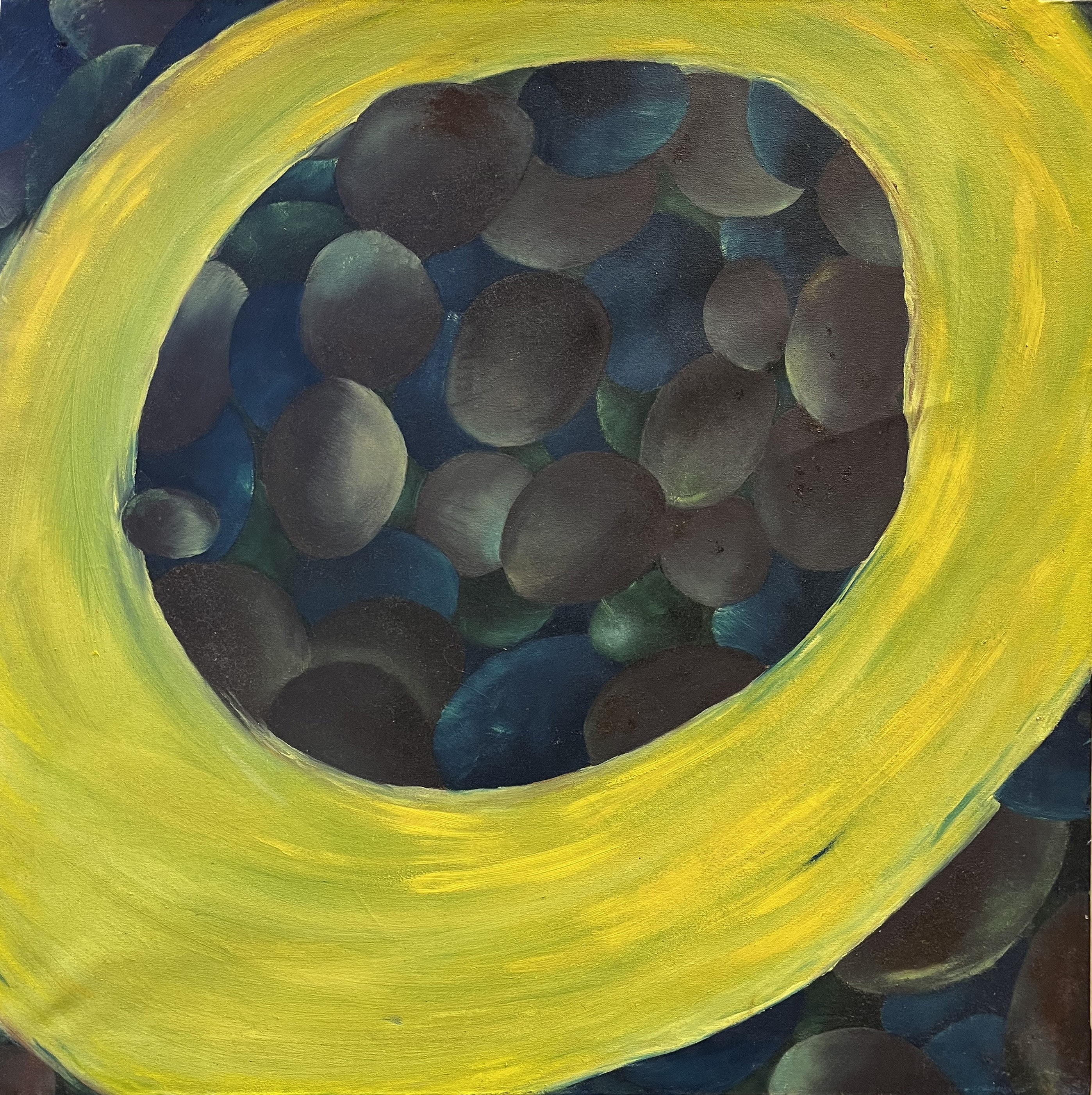 Jeff Engberg, Yellow swirl with balls Jeff Engberg, Yellow swirl with balls