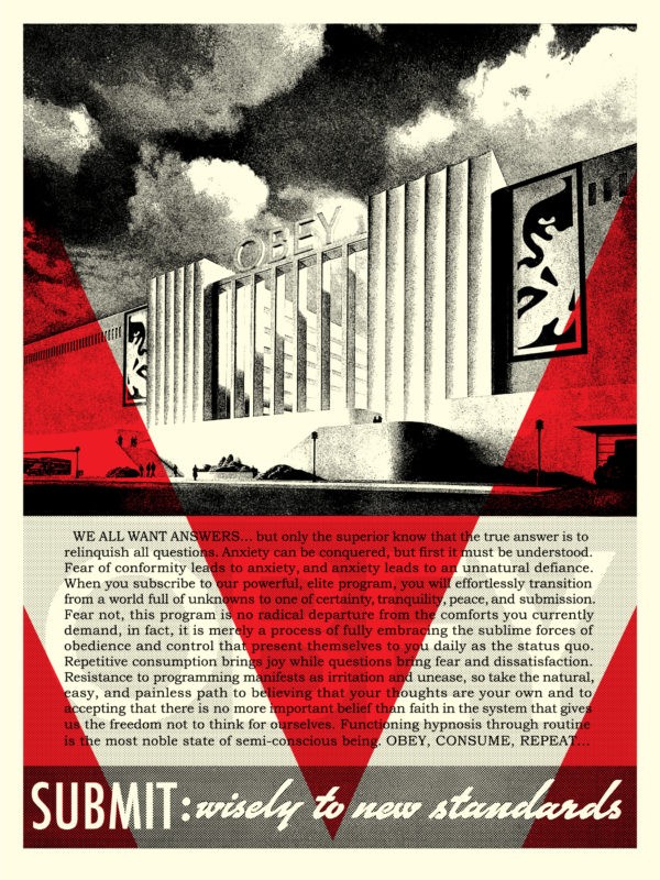 Shepard Fairey (Obey), Obey conformity factory (red) Shepard Fairey (Obey), Obey conformity factory (red)