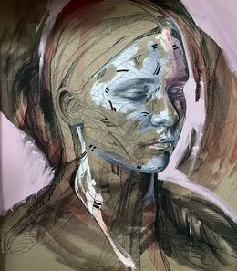 Pintura, La femme aux yeux fermés, Alexandre Monteiro (Hopare)