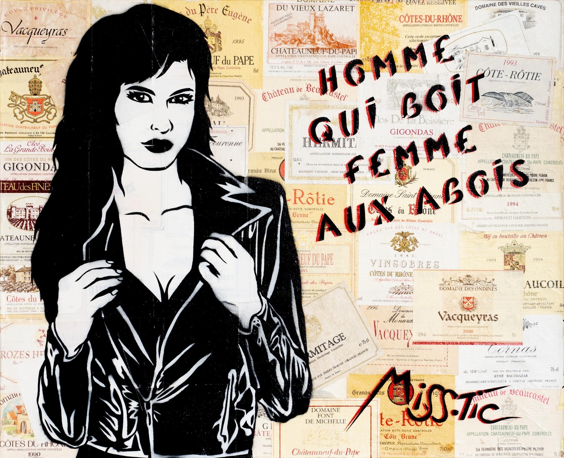 Miss.Tic, Homme qui boit, femme aux abois Miss.Tic, Homme qui boit, femme aux abois