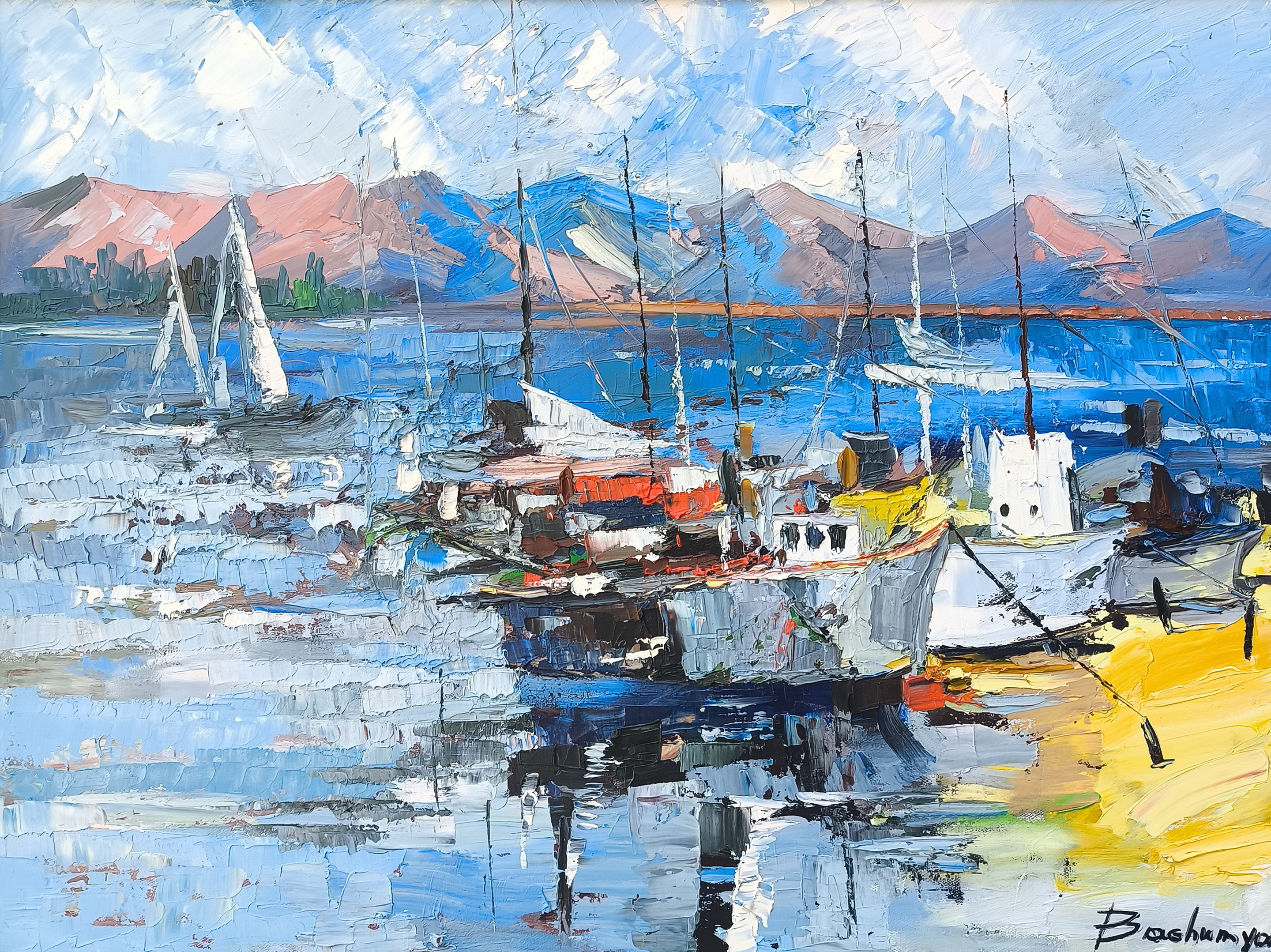 Vahe Bagumyan, Reflections of the Harbor Vahe Bagumyan, Reflections of the Harbor
