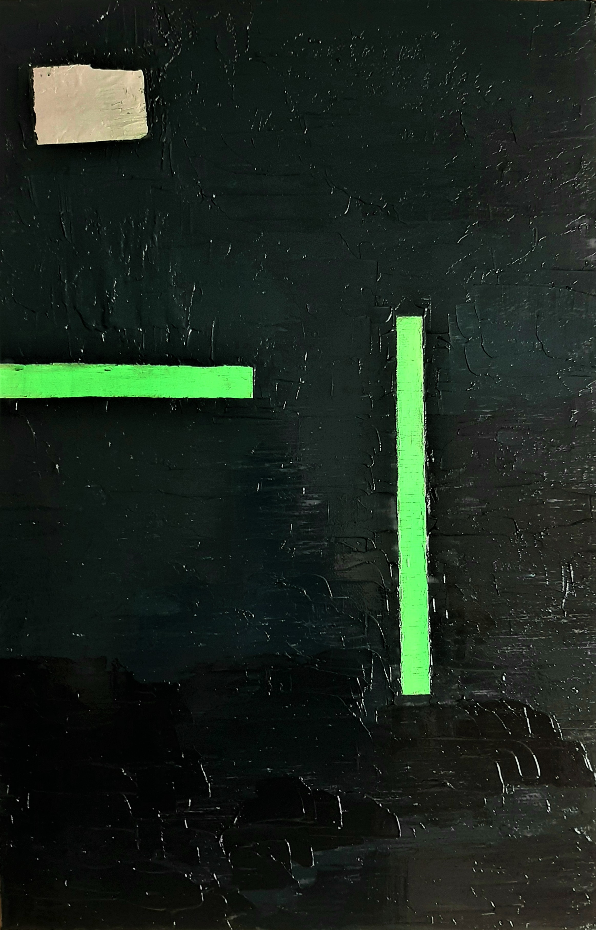 Kat Zhivetin, Meditation on Green Stripes Kat Zhivetin, Meditation on Green Stripes