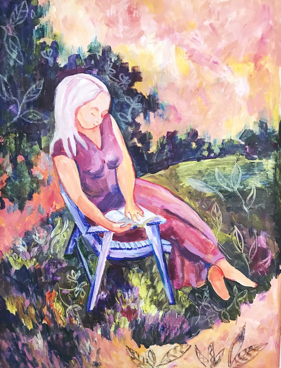 Tetiana Pchelnykova, Solitude in the Garden, The Happiness Series: Exploring Inner Joy series Tetiana Pchelnykova, Solitude in the Garden, The Happiness Series: Exploring Inner Joy series