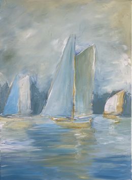 Painting, Trio de bateaux, Pedro Viana Parente