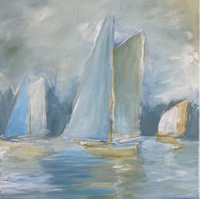 Painting, Trio de bateaux, Pedro Viana Parente