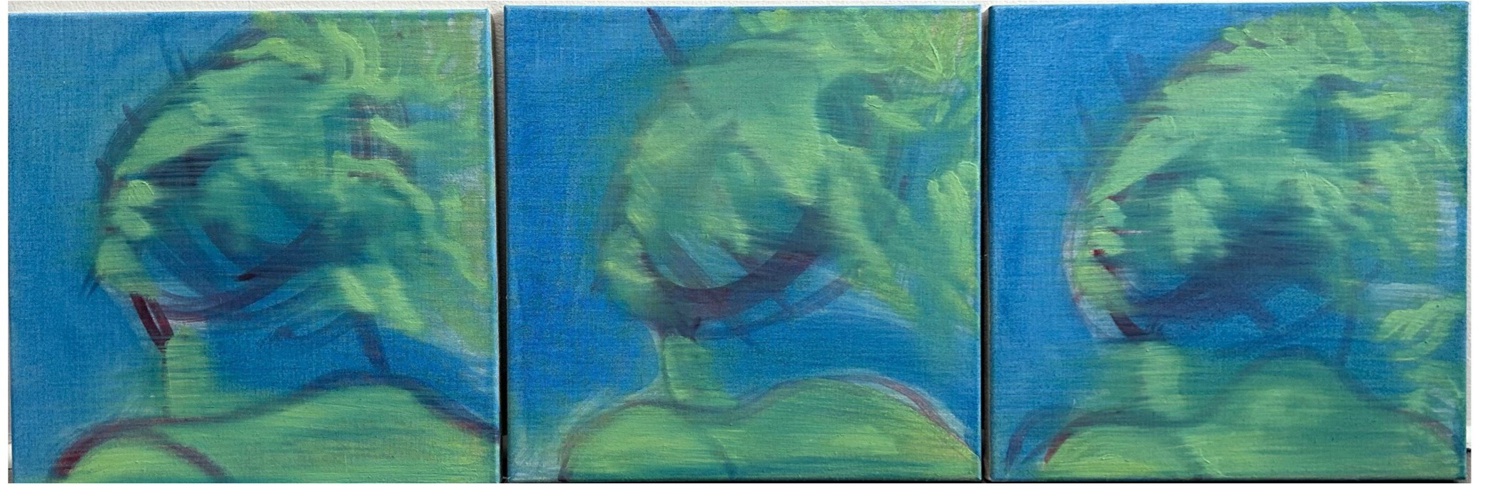 Reinar Foreman, Head of Daphne in Blue (triptych) Reinar Foreman, Head of Daphne in Blue (triptych)