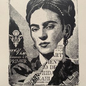 Edición, The Woman Who Defeated Pain (Frida Kahlo) Letterpress, Shepard Fairey (Obey)