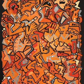 Painting, Runners in Orange, Mike Jacobs