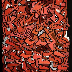 Painting, Runners in Red, Mike Jacobs