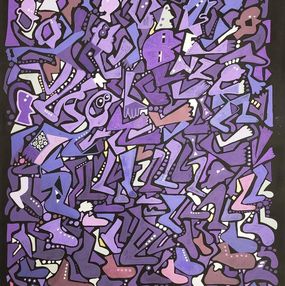 Gemälde, Runners in Violet, Mike Jacobs