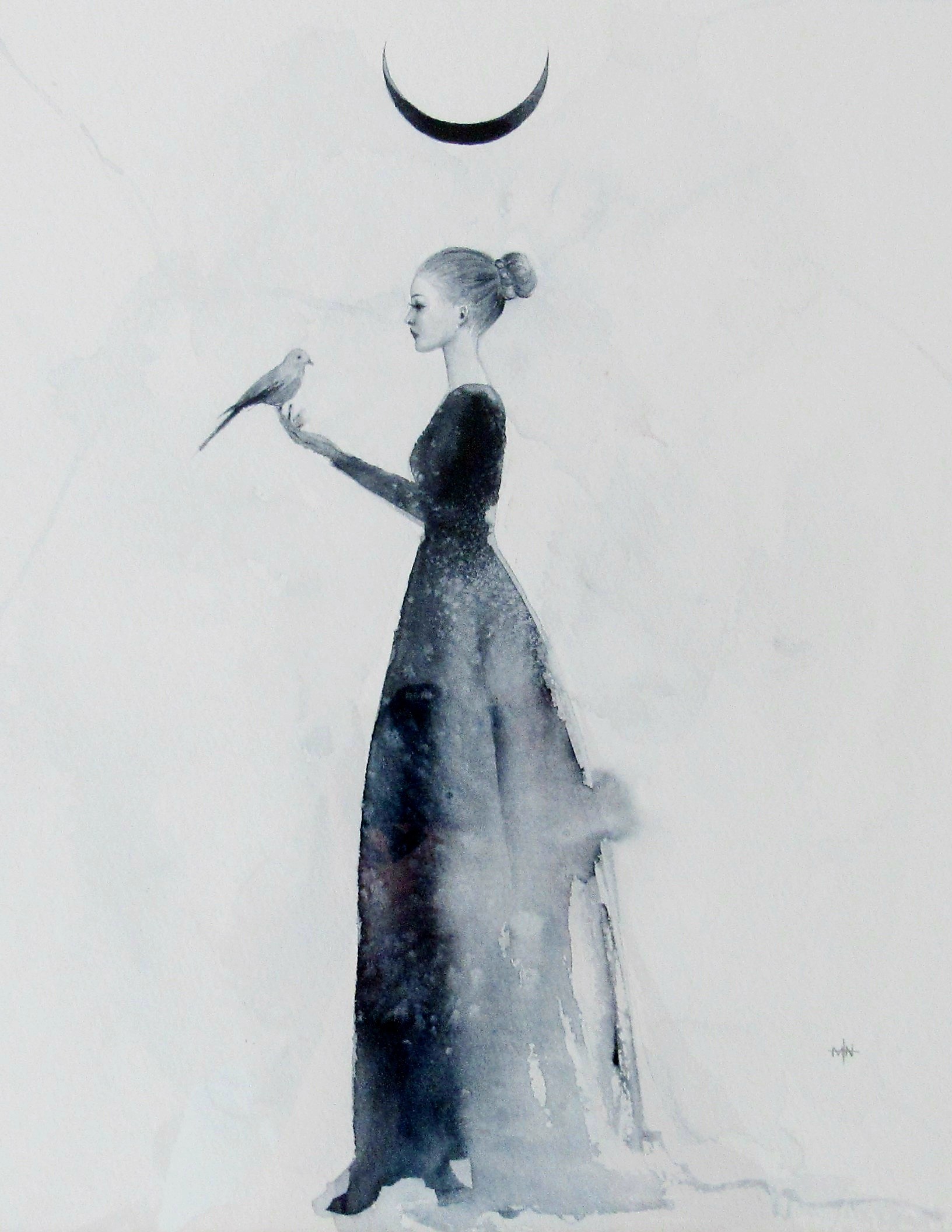 Mary Noga, With the bird Mary Noga, With the bird