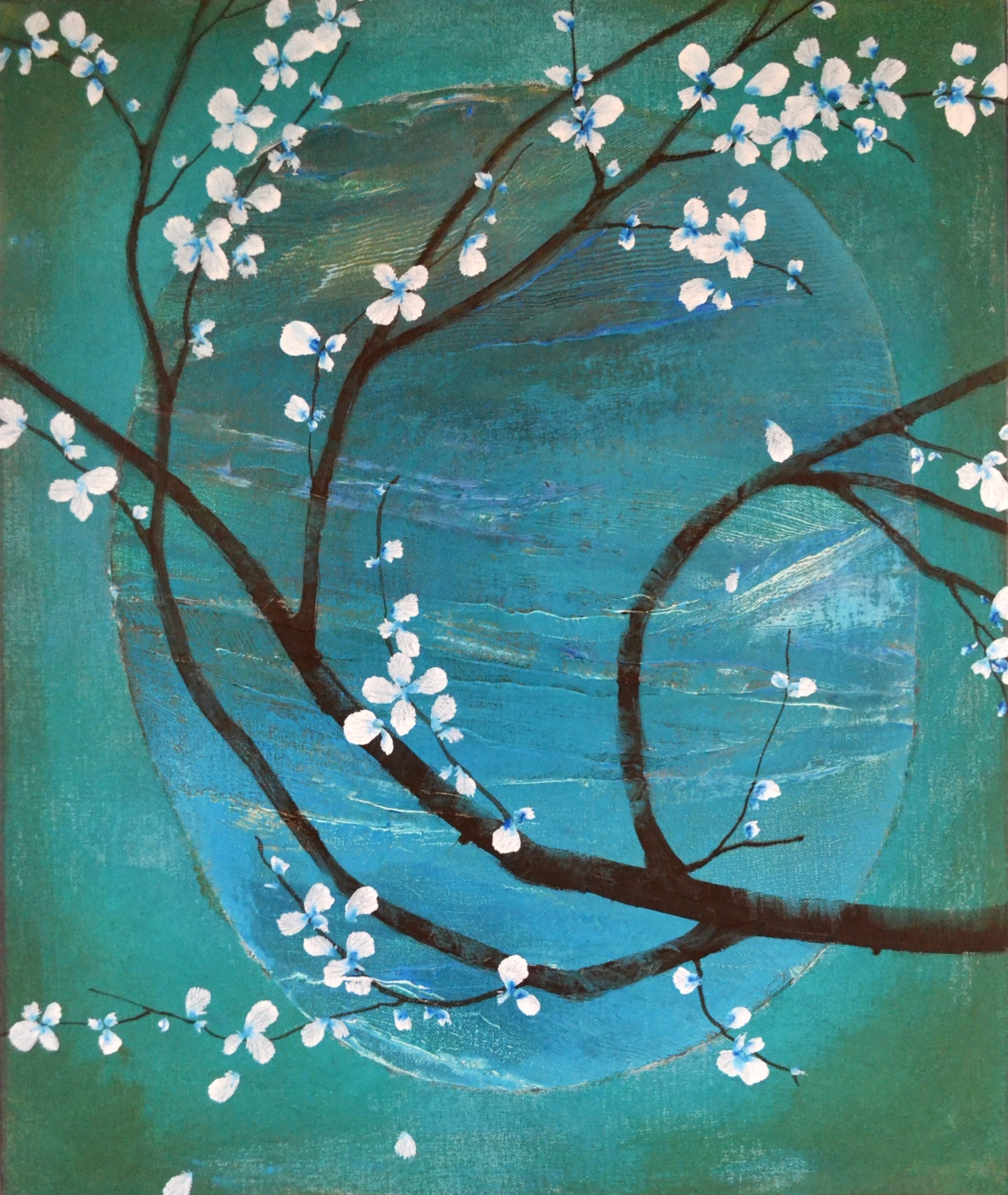 Sophie Duplain, Sakura in Emerald Green Sophie Duplain, Sakura in Emerald Green
