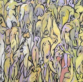 Gemälde, Fête de la musique en jaune, Ruth Arbiser