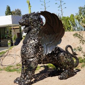 Skulpturen, Lion griffon, Hassan Laamirat