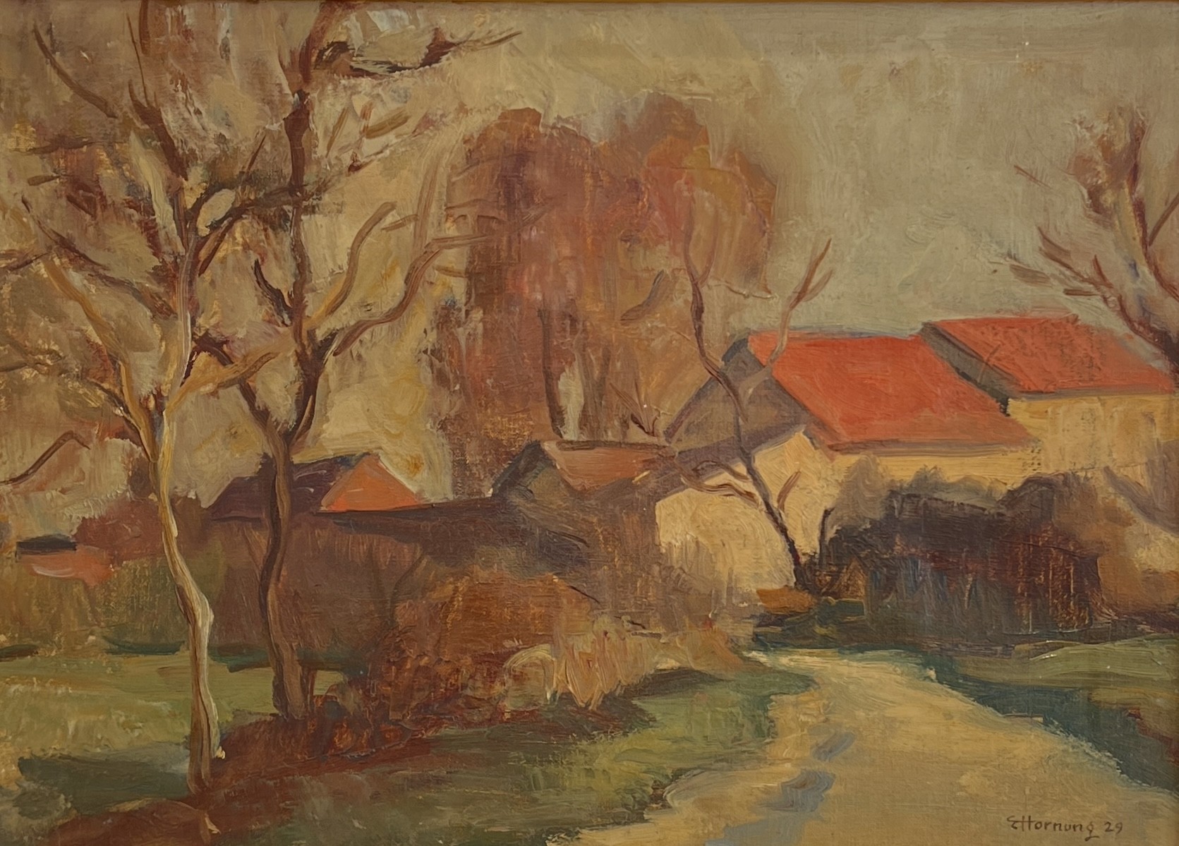 Charles Émile Moïse Hornung, A l'orée du village Charles Émile Moïse Hornung, A l'orée du village