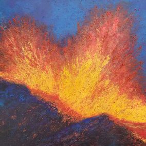 Painting, La lumière du Volcan, Nadine de Lespinats