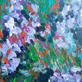 Pintura, Irises in the garden, Natalya Mougenot
