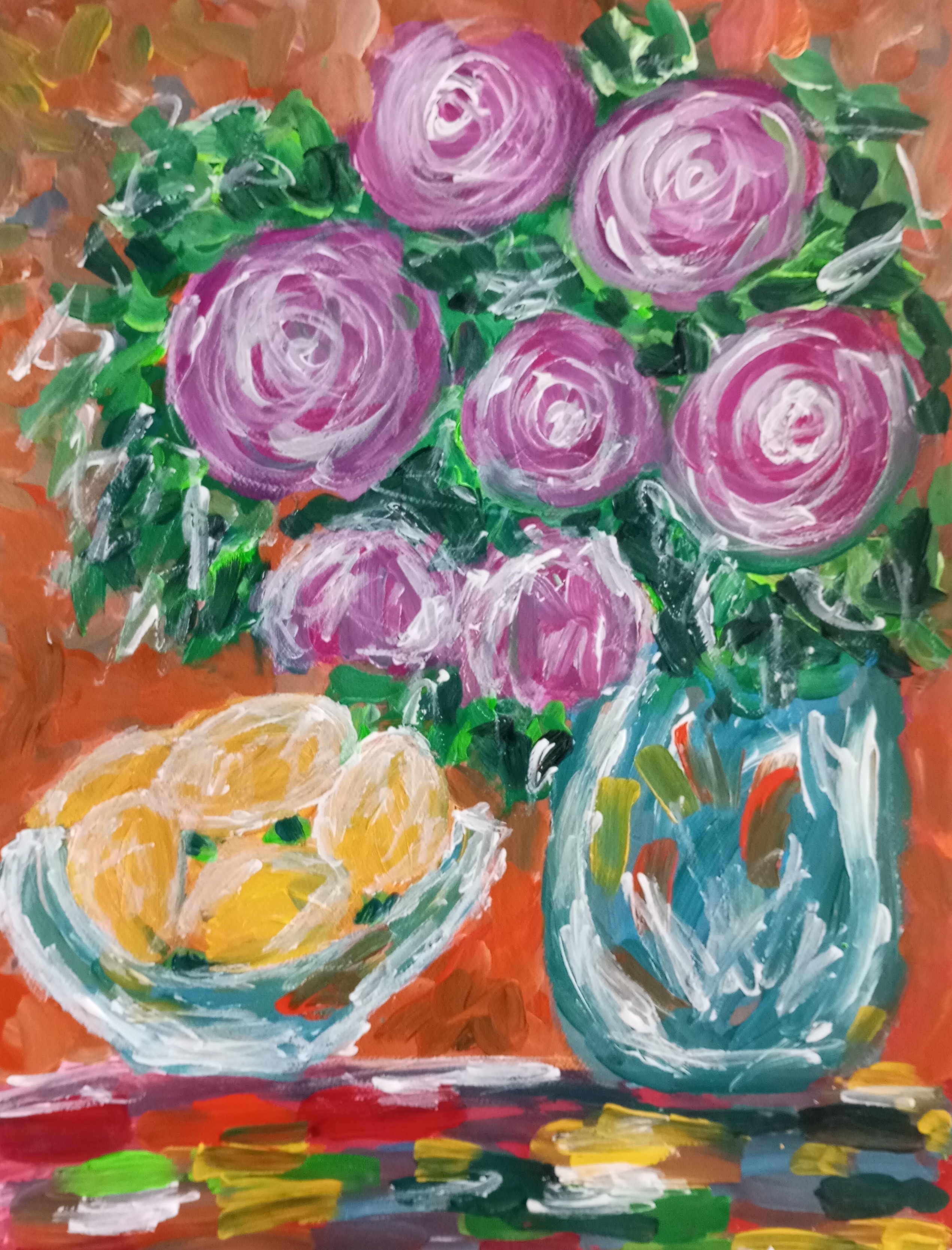 Natalya Mougenot, Lemons and flowers Natalya Mougenot, Lemons and flowers
