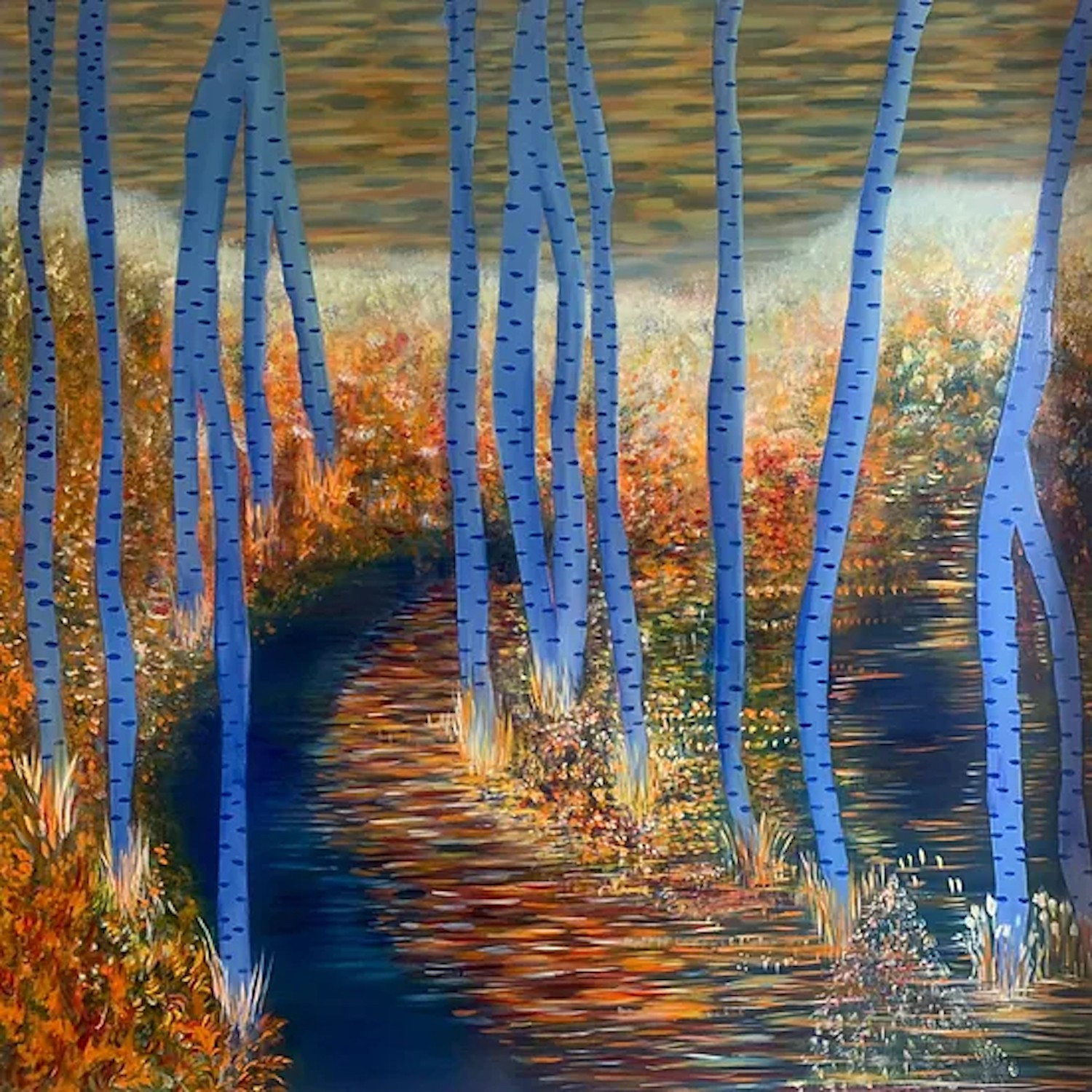 Helen Brough, Cerulean blue Birches II NY Helen Brough, Cerulean blue Birches II NY