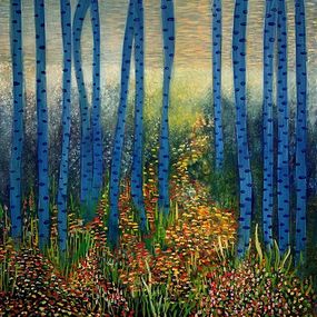Painting, Birch Forest IV small, Helen Brough