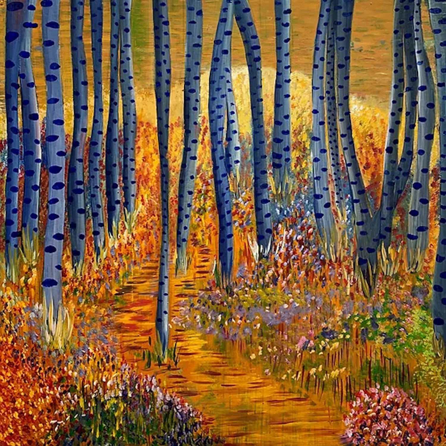 Helen Brough, Birch forest Orange small NY Helen Brough, Birch forest Orange small NY