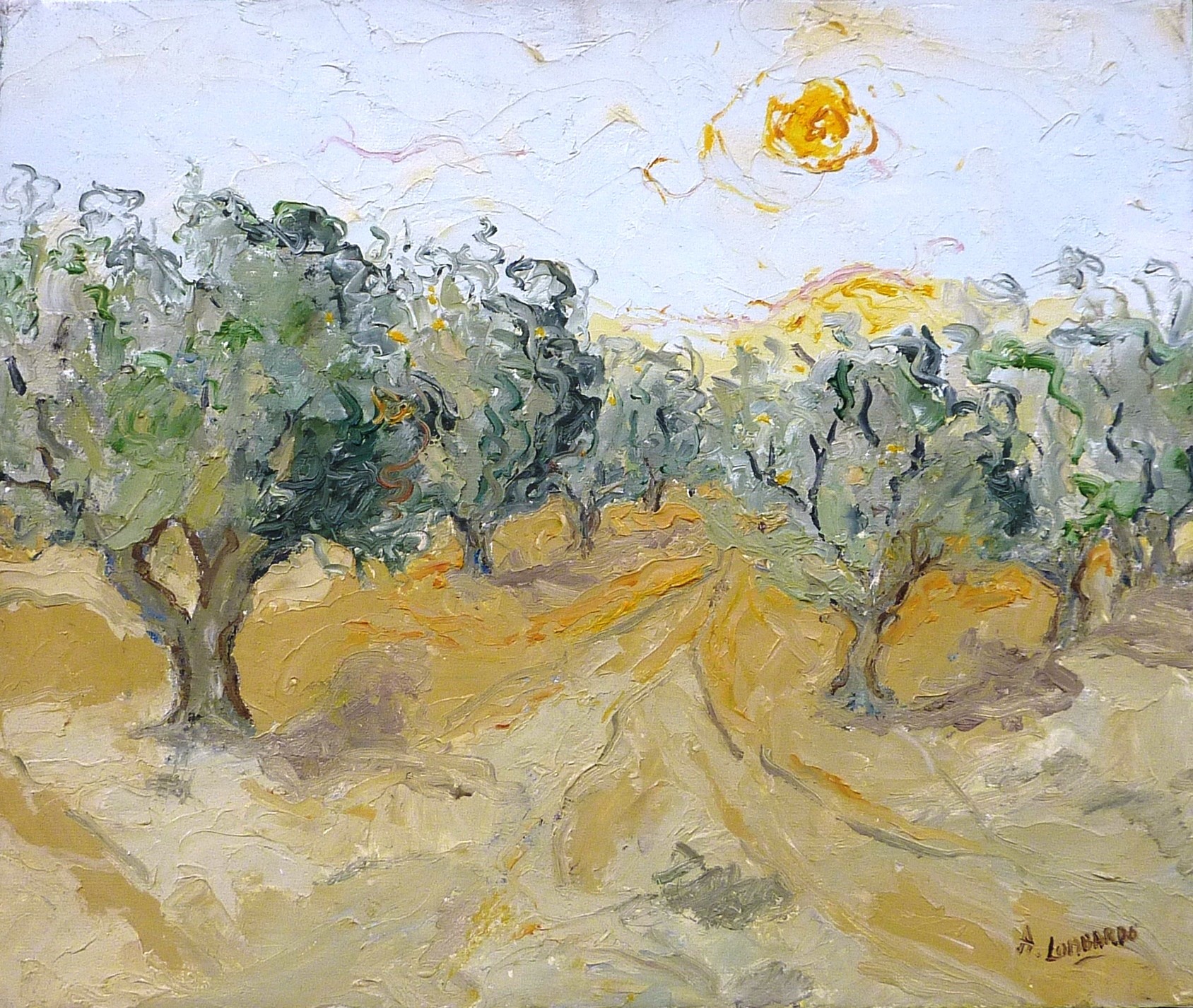Antoine Lombardo, Paysage des Alpilles Antoine Lombardo, Paysage des Alpilles