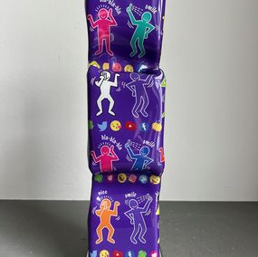 Sculpture, Pop Art Communication x Haring x 24/7 (purple), Ad Van Hassel
