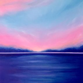 Peinture, Sunset on the sea, Nataliia Krykun