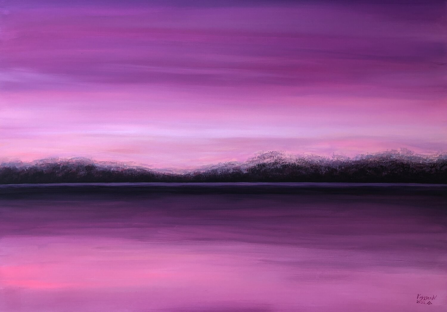 Nataliia Krykun, Digital Lavender romantic sunset Nataliia Krykun, Digital Lavender romantic sunset